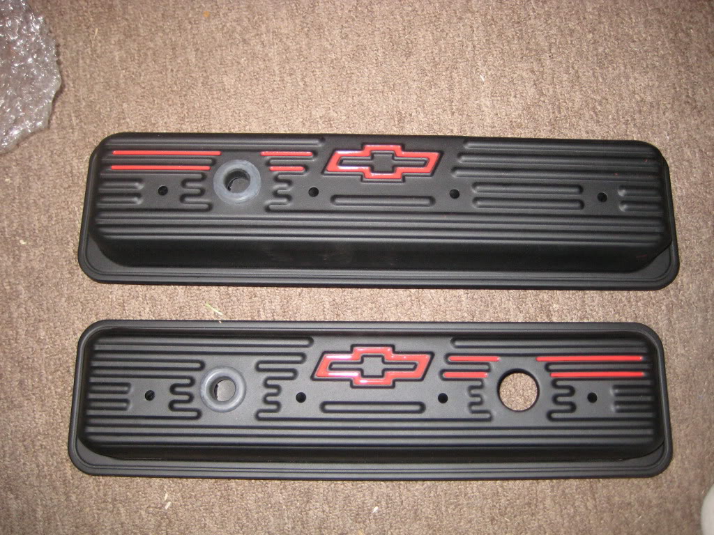 Black center bolt clearance valve covers